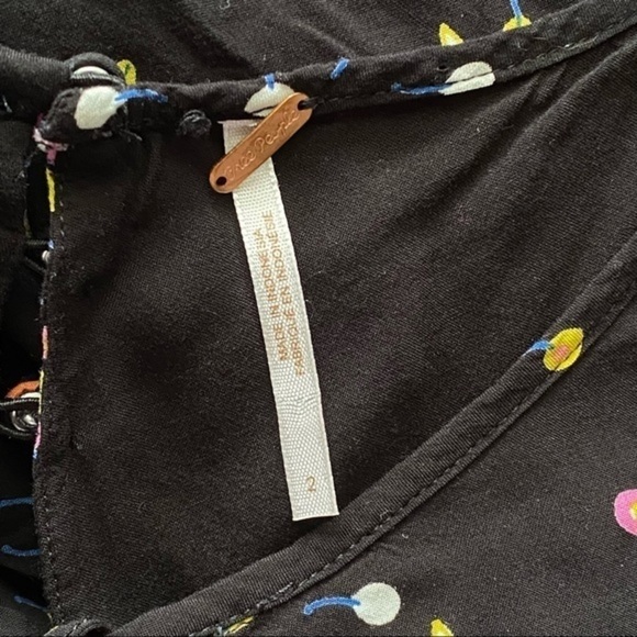 Free People Coryn Black Combo Print Long Sleeve Dress - Picture 11 of 14